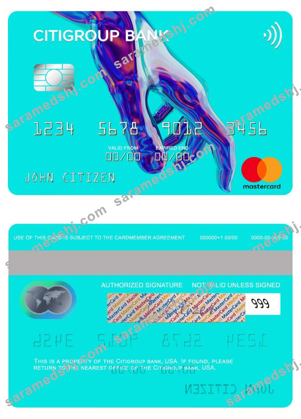 USA Citigroup Bank mastercard